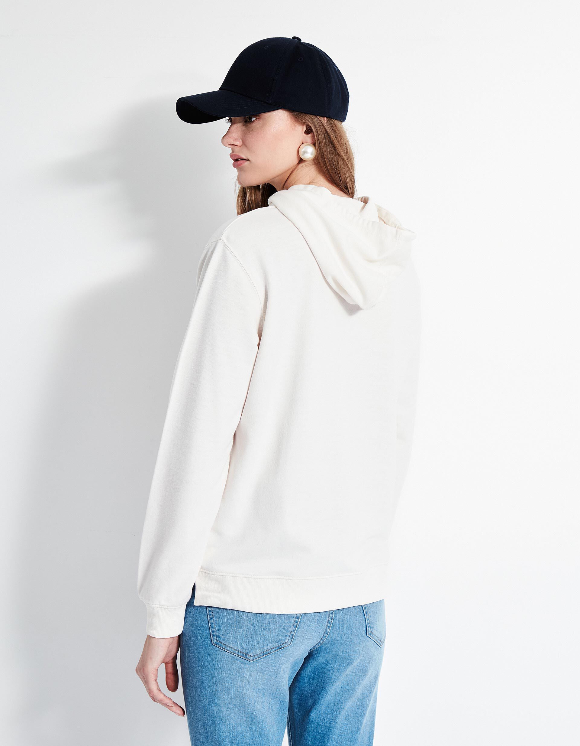 Comprar Online Sweatshirt Capuz, Mulher, Bege Claro