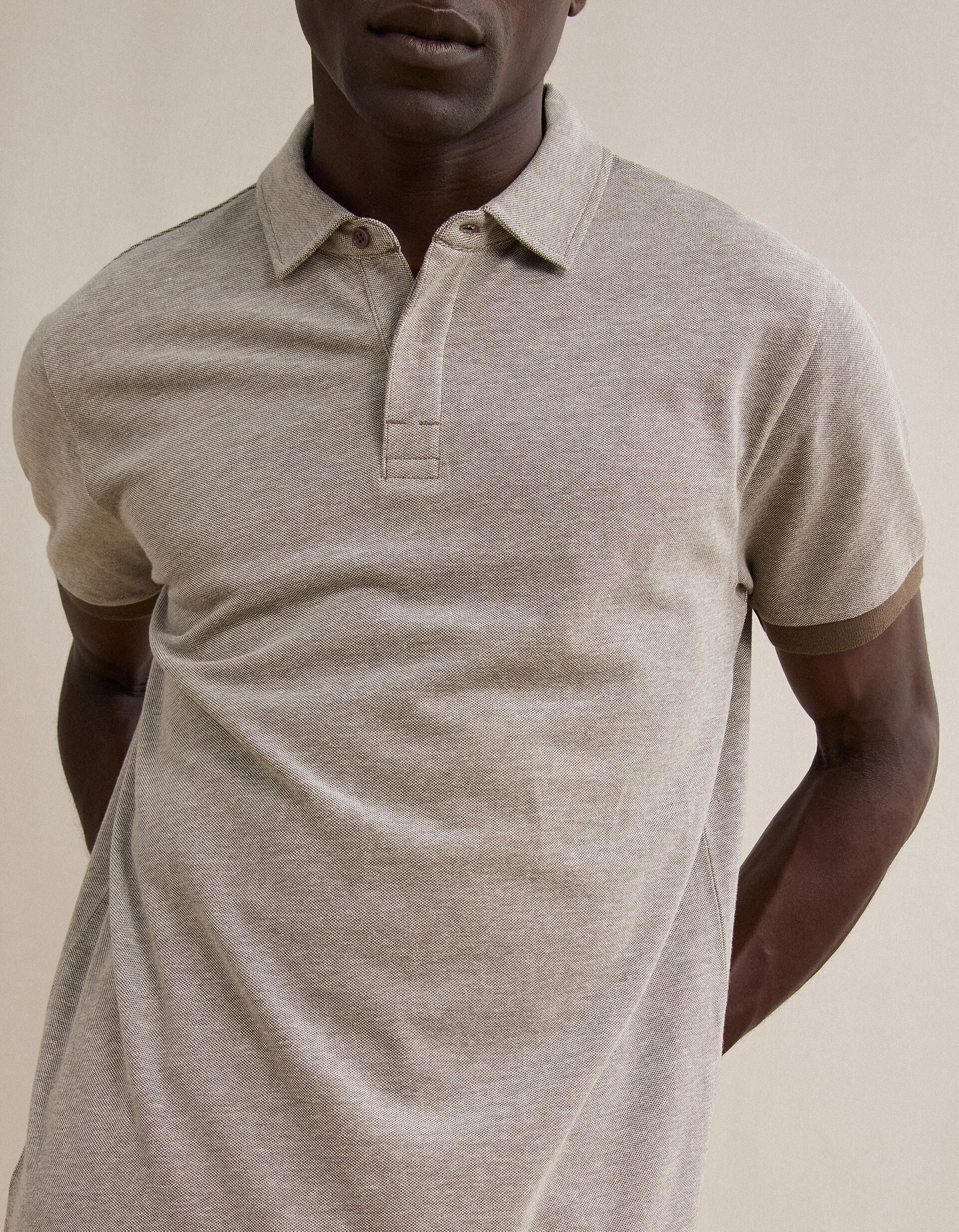 Comprar Online Polo Oxford Piquet, Homem, Castanho