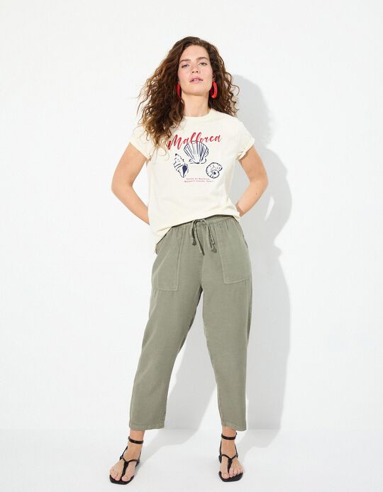 Comprar Online Calças, Mulher, Verde Escuro