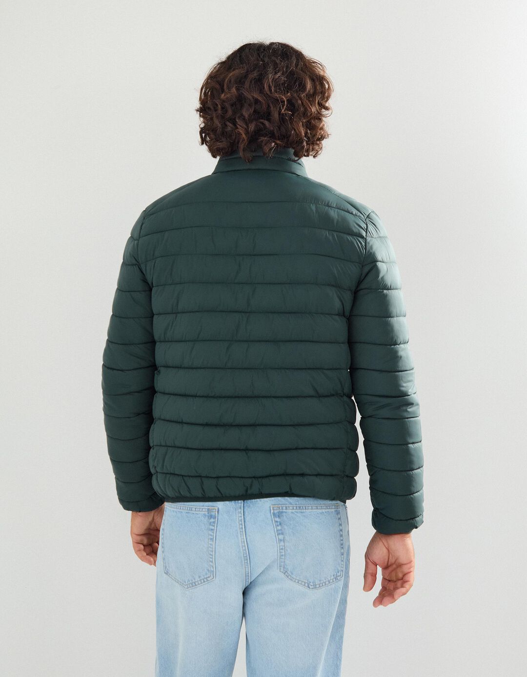 Casaco Acolchoado, Homem, Verde Escuro