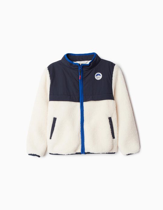 Comprar Online Casaco de Sherpa, Menino, Branco