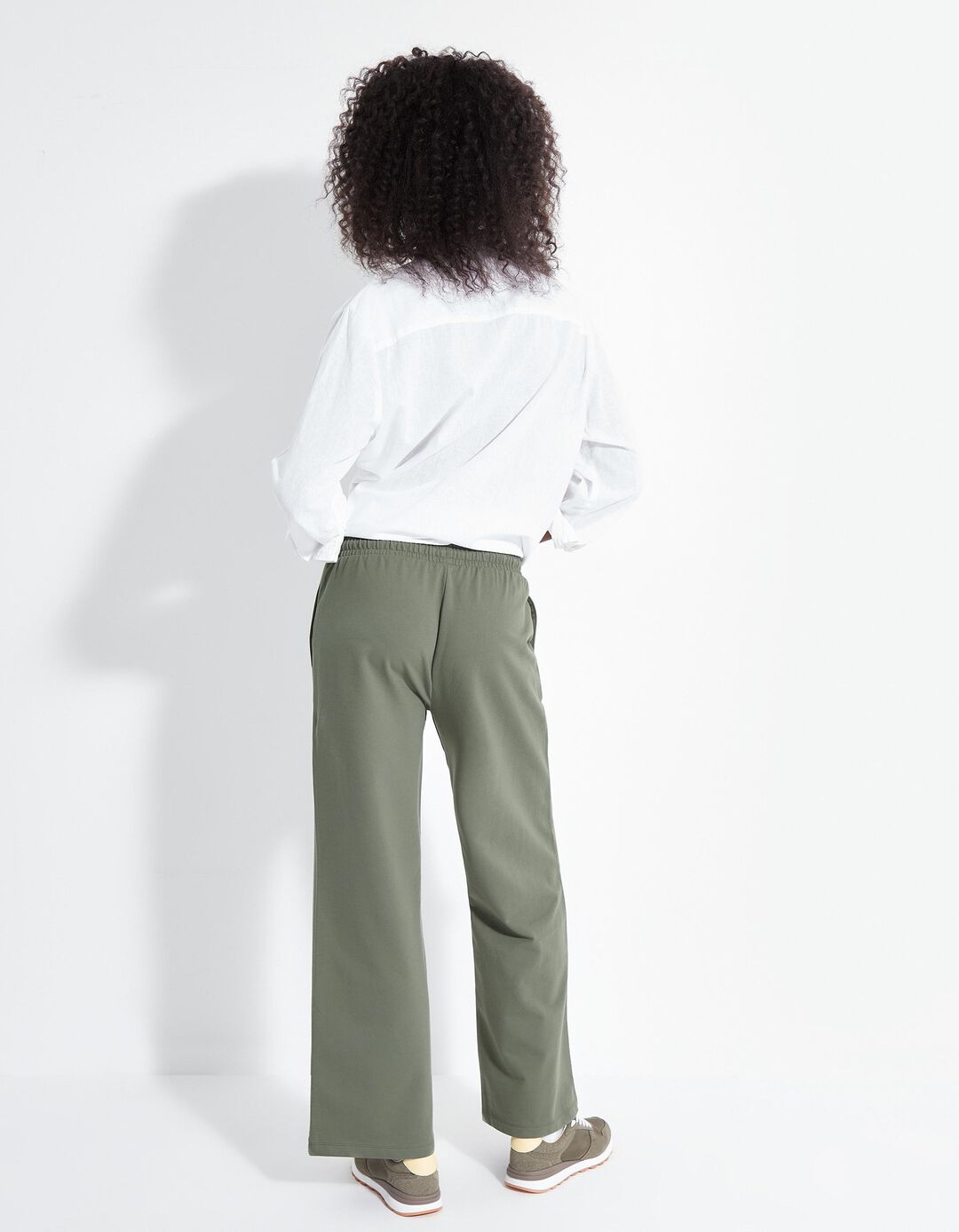 Joggers Wide Leg, Mulher, Verde Claro