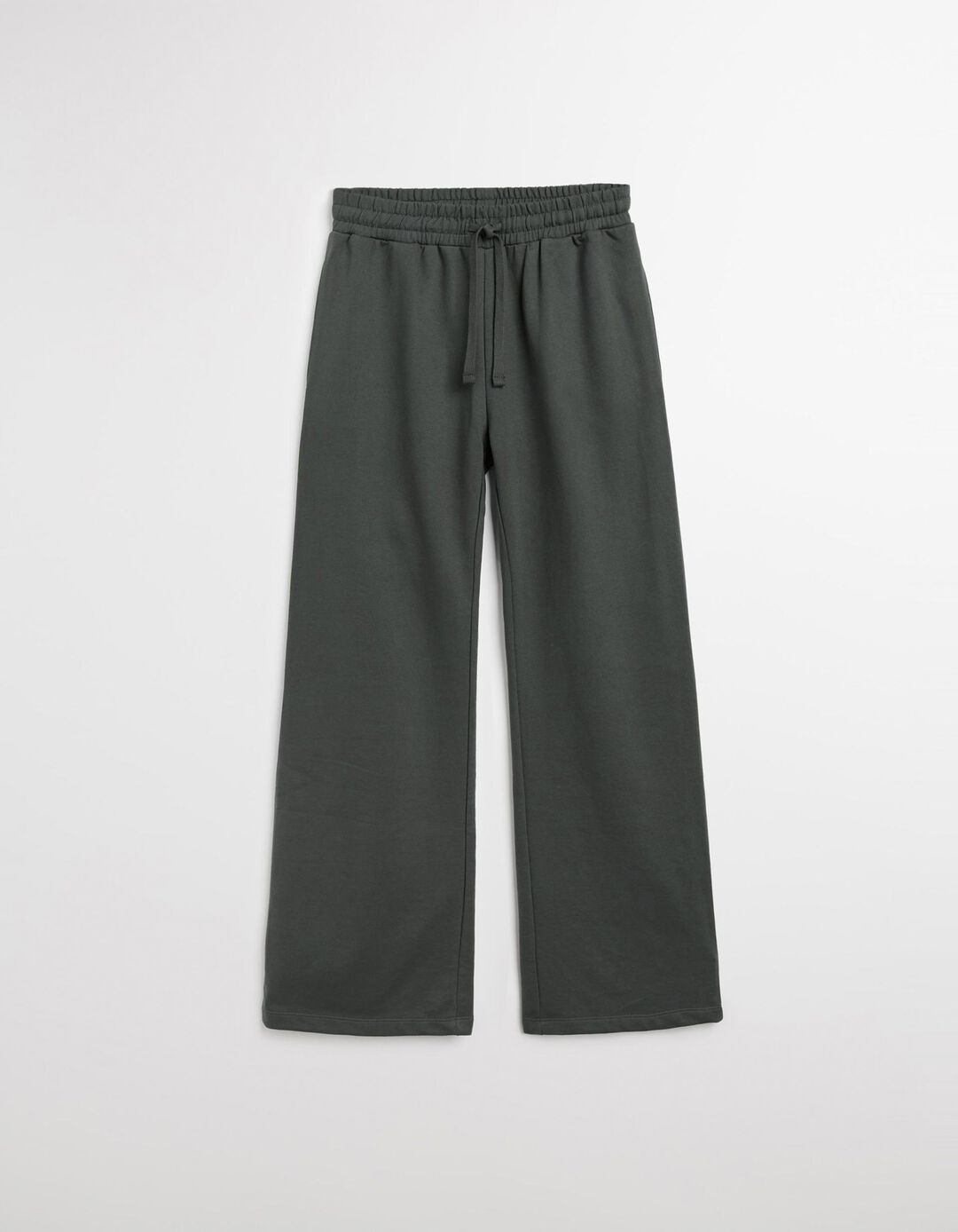Calças Joggers Wide Leg, Mulher, Cinzento Escuro