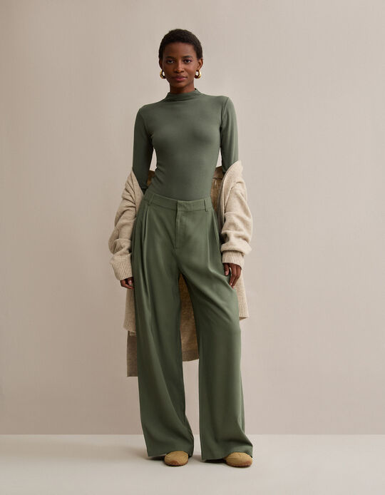 Comprar Online Cal&ccedil;as, Mulher, Verde Escuro