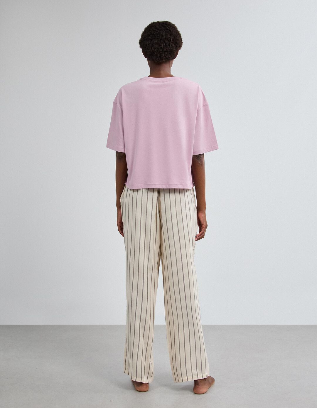 Pijama Jersey, Mulher, Rosa Claro