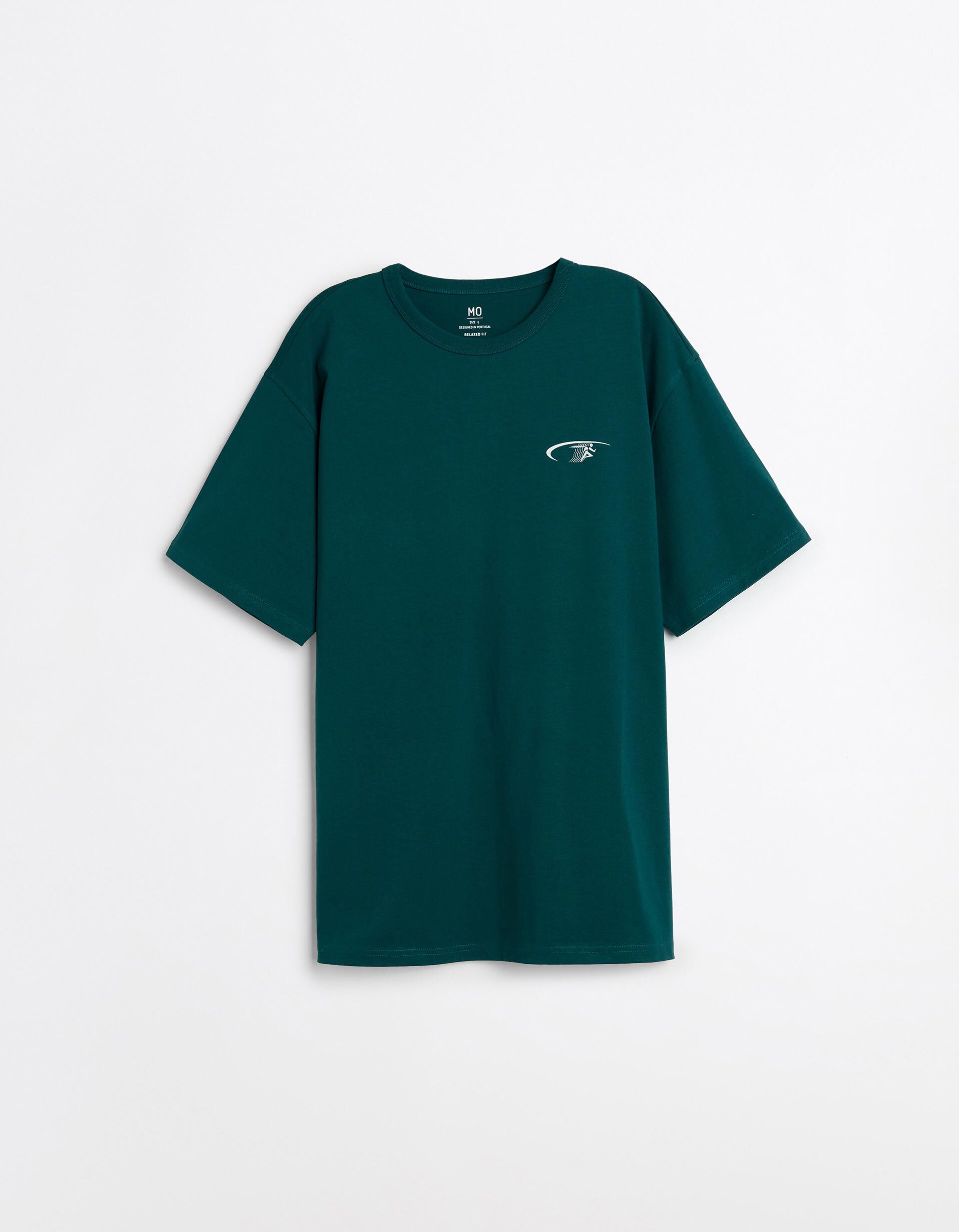 Comprar Online T-shirt Heavy Jersey Estampada, Homem, Verde Escuro
