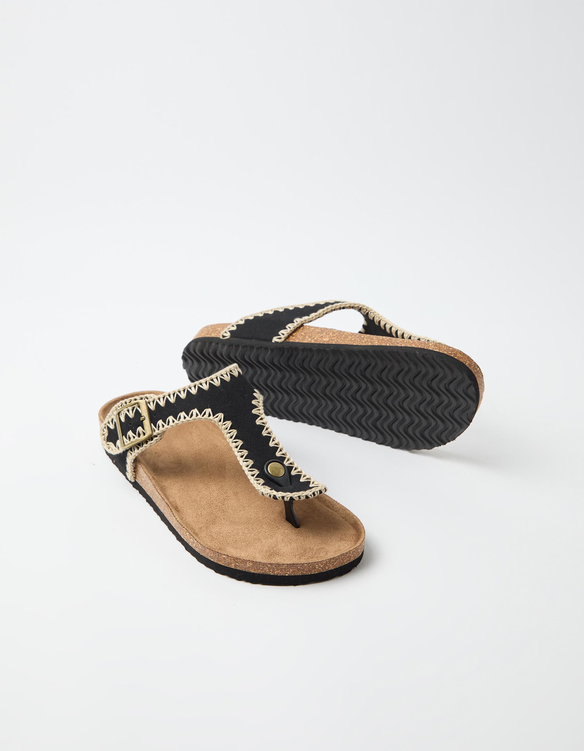 Comprar Online Sand&aacute;lias Crochet, Mulher, Preto
