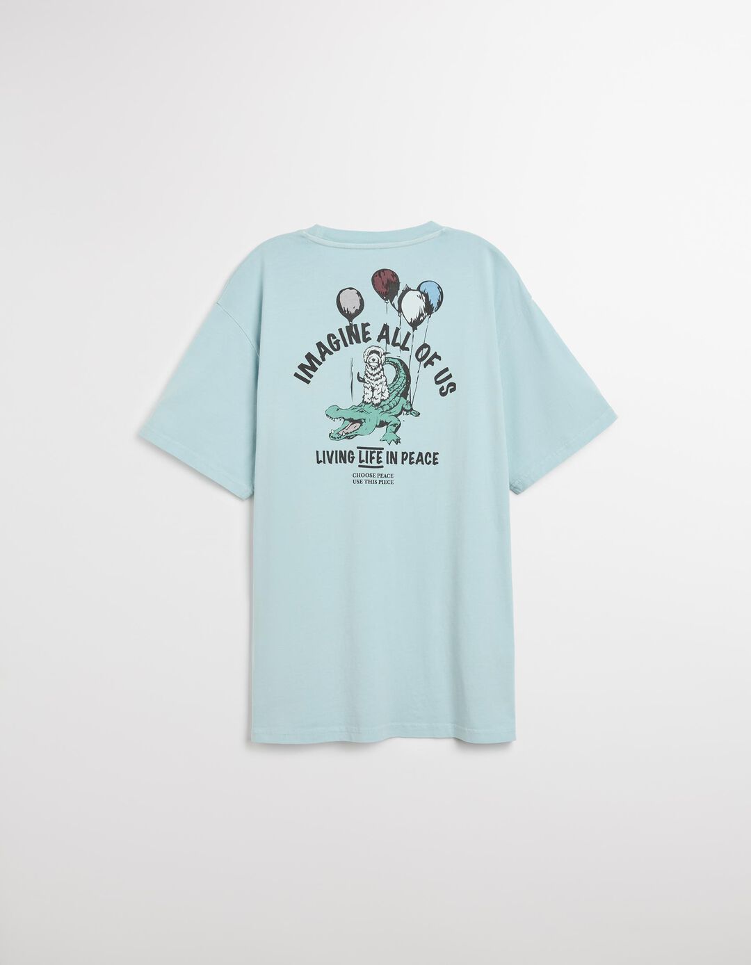 T-shirt 'Peace Language', Adulto, Azul Claro