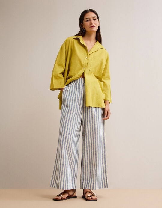 Comprar Online Blusa com Linho, Mulher, Amarelo