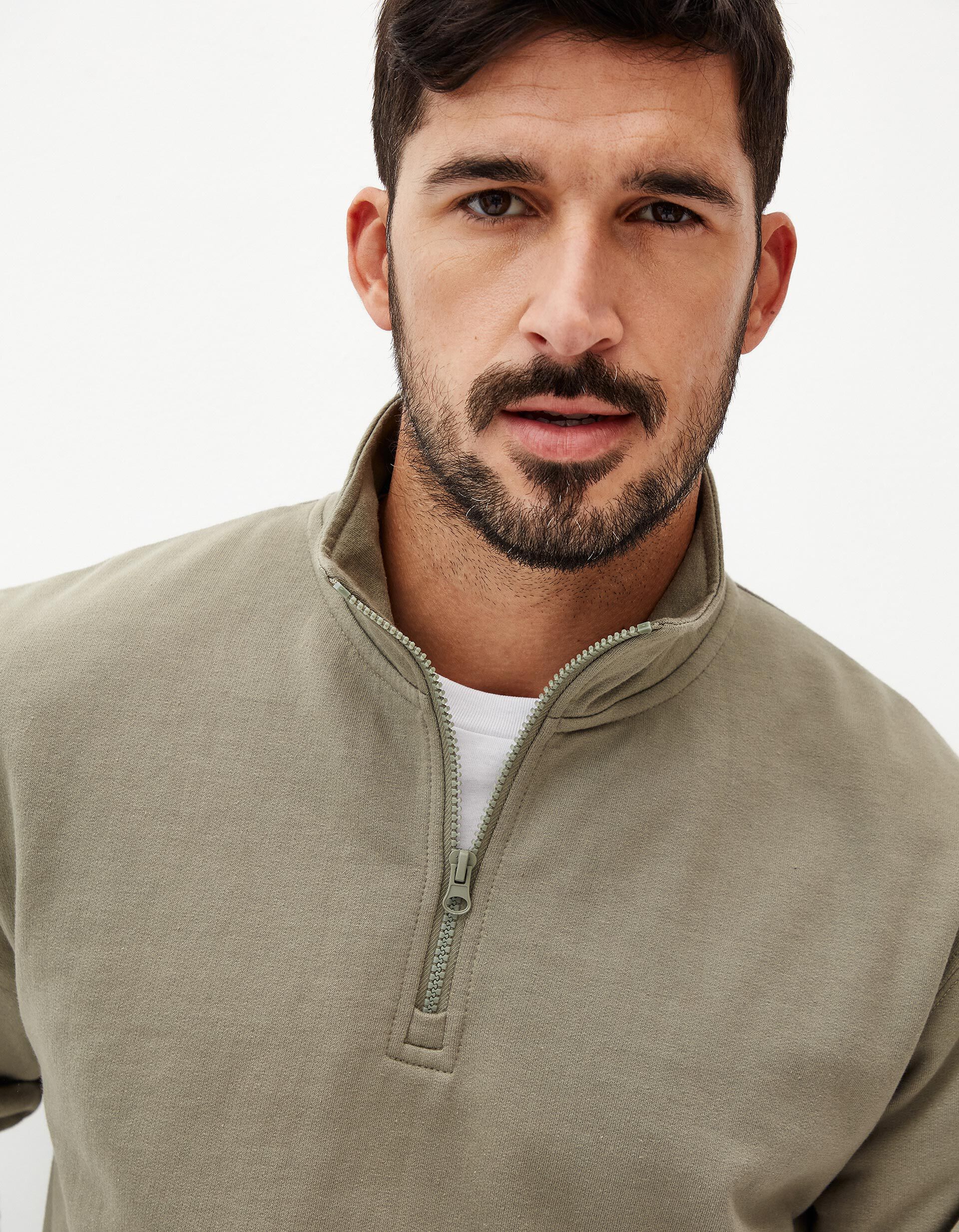 Comprar Online Sweatshirt Fecho de Correr, Homem, Verde Escuro