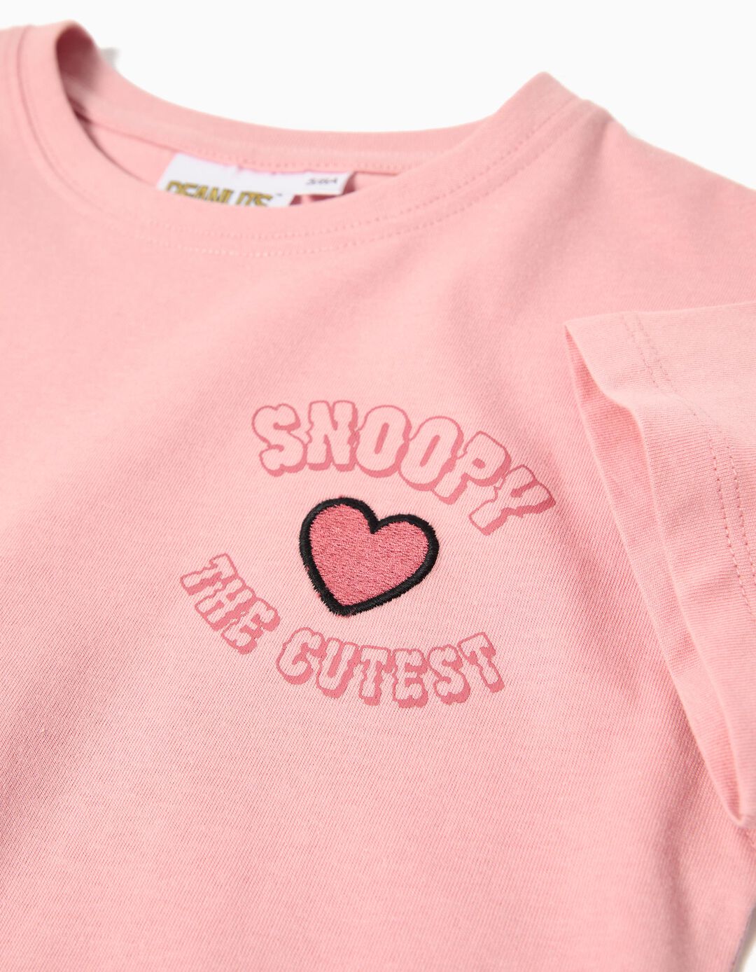 T-shirt 'Snoopy', Menina, Rosa Claro