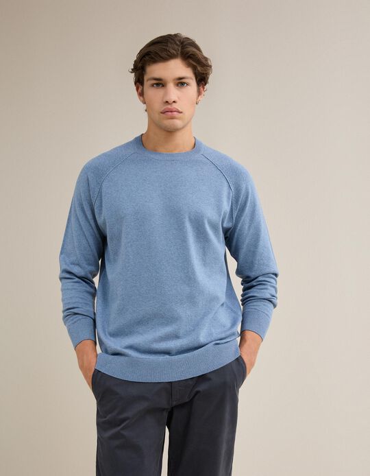 Comprar Online Camisola De Malha, Homem, Azul 