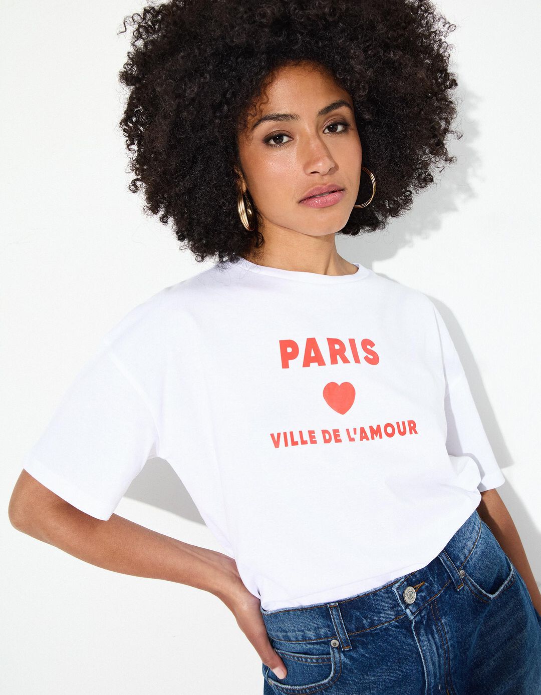 T-shirt Print, Mulher, Branco