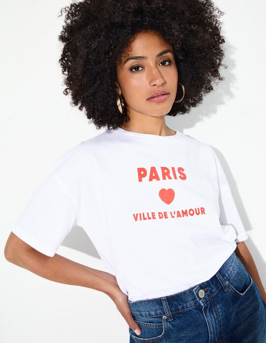 Comprar Online T-shirt Print, Mulher, Branco