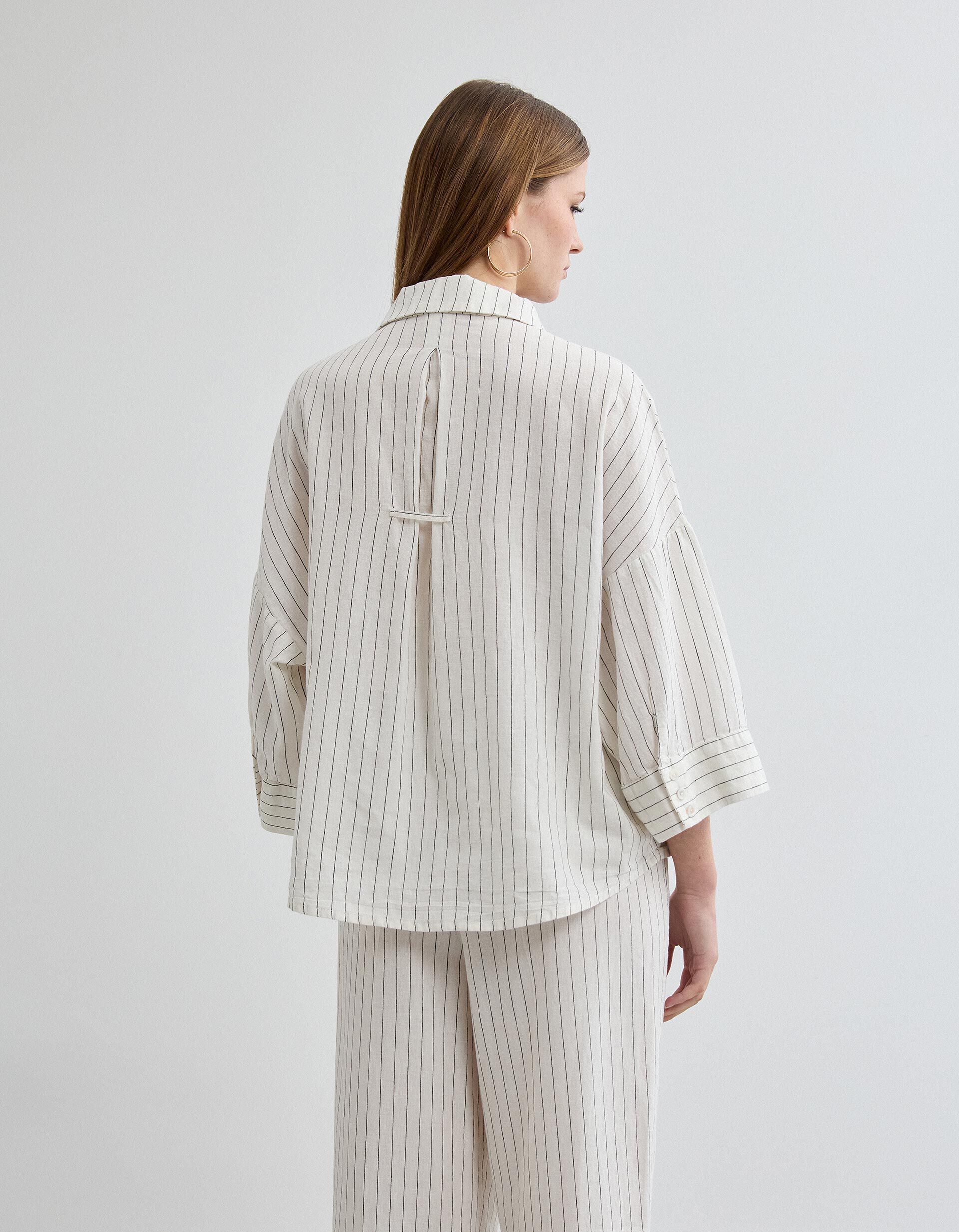 Comprar Online Camisa com Linho, Mulher, Bege Claro