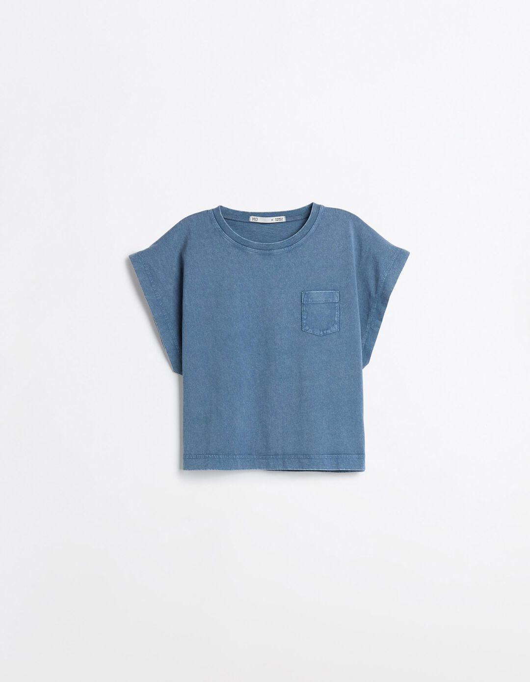 T-shirt Com Bolso, Mulher, Azul Escuro
