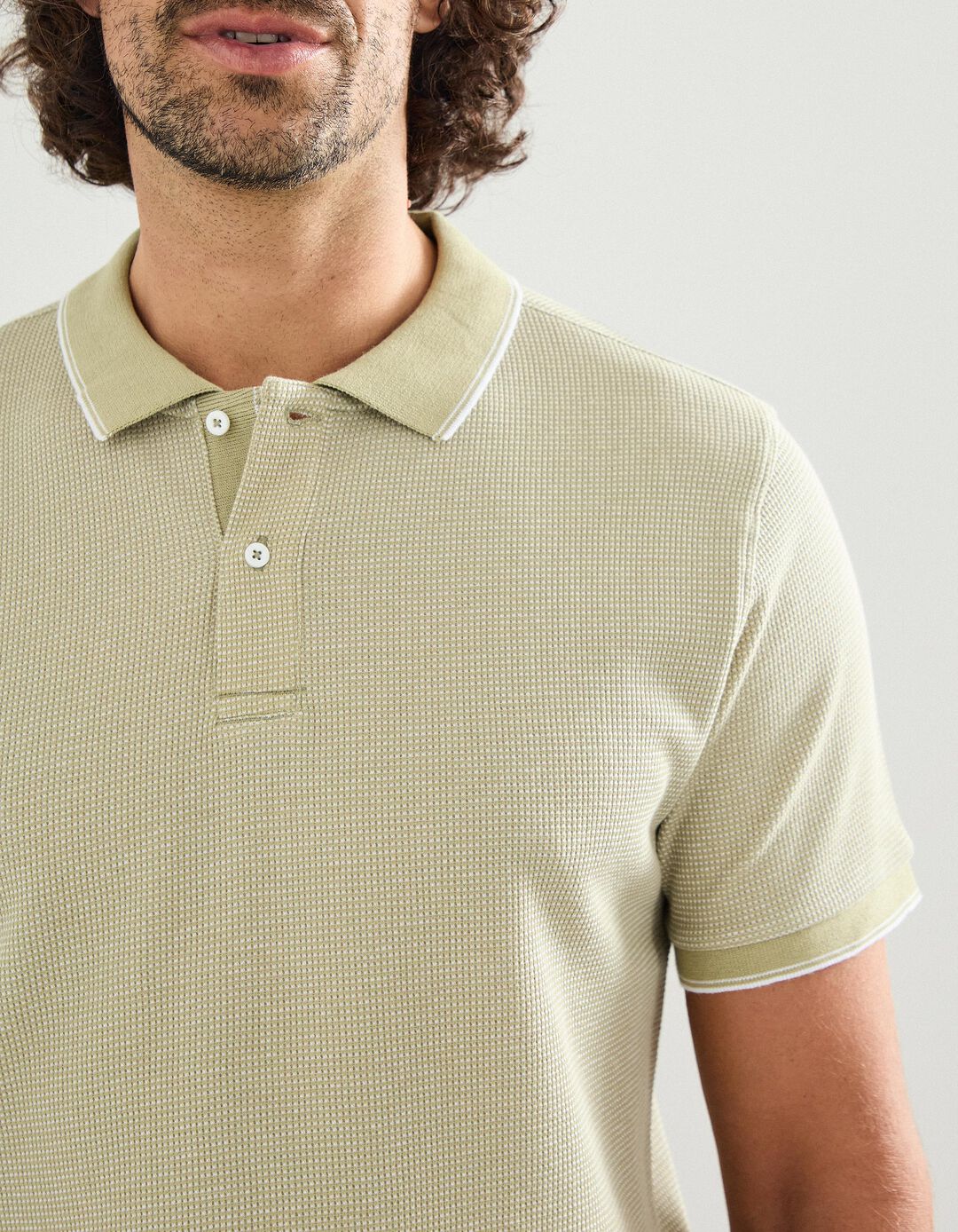 Polo, Homem, Verde Claro 