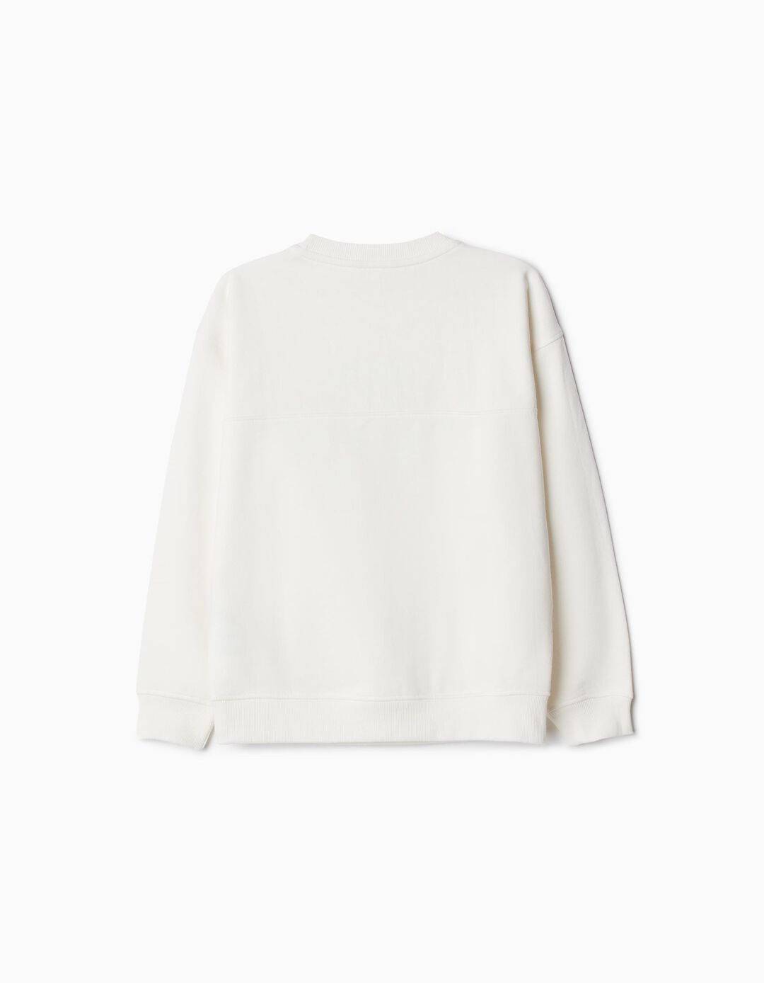 Sweatshirt de Felpa Estampado, Menino, Branco
