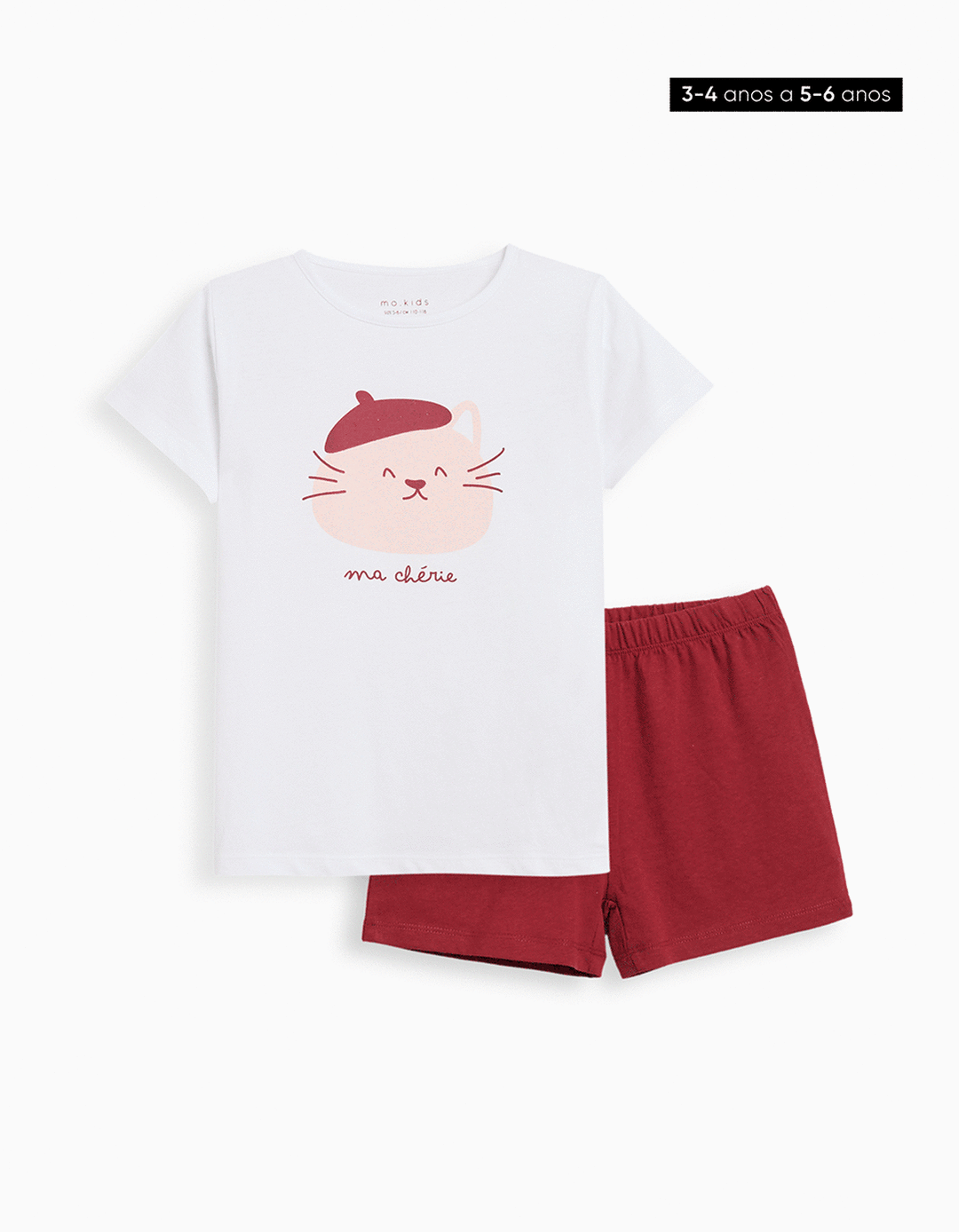Pijama Jersey, Menina, Branco