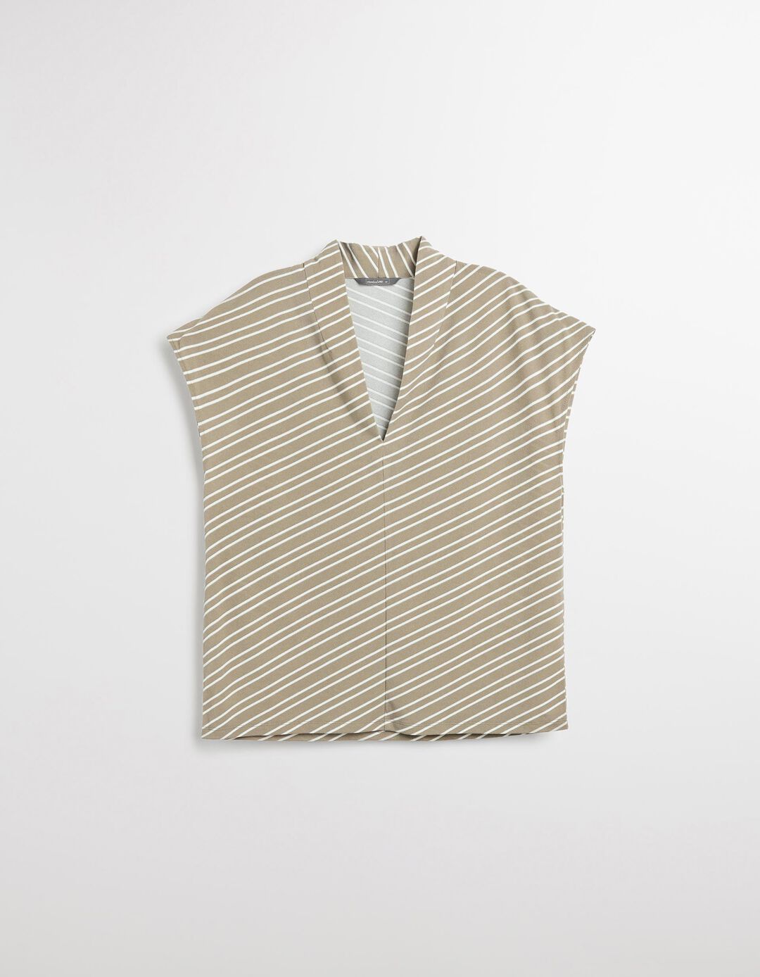 Blusa com Riscas, Mulher, Verde Escuro
