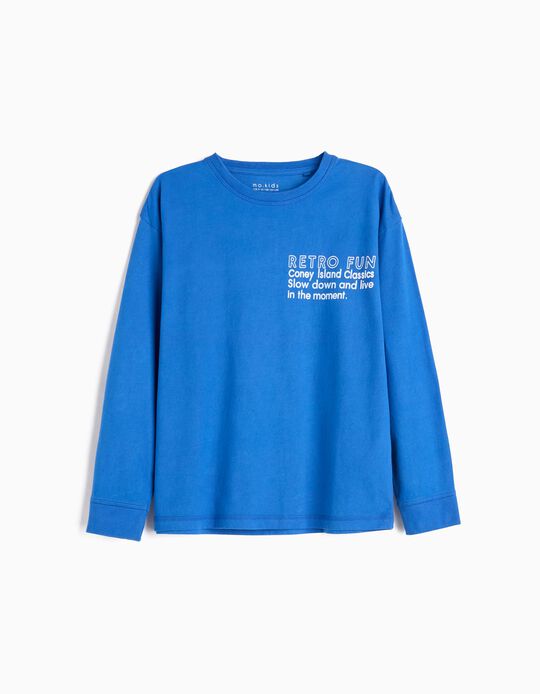 Comprar Online T-shirt Manga Comprida Estampado, Menino, Azul