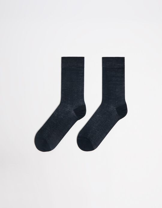 Comprar Online Meias 100% Algodão, Homem, Azul Escuro