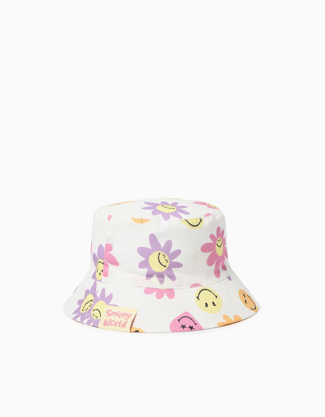 Chapéu Panamá 'Smiley World', Menina, Branco