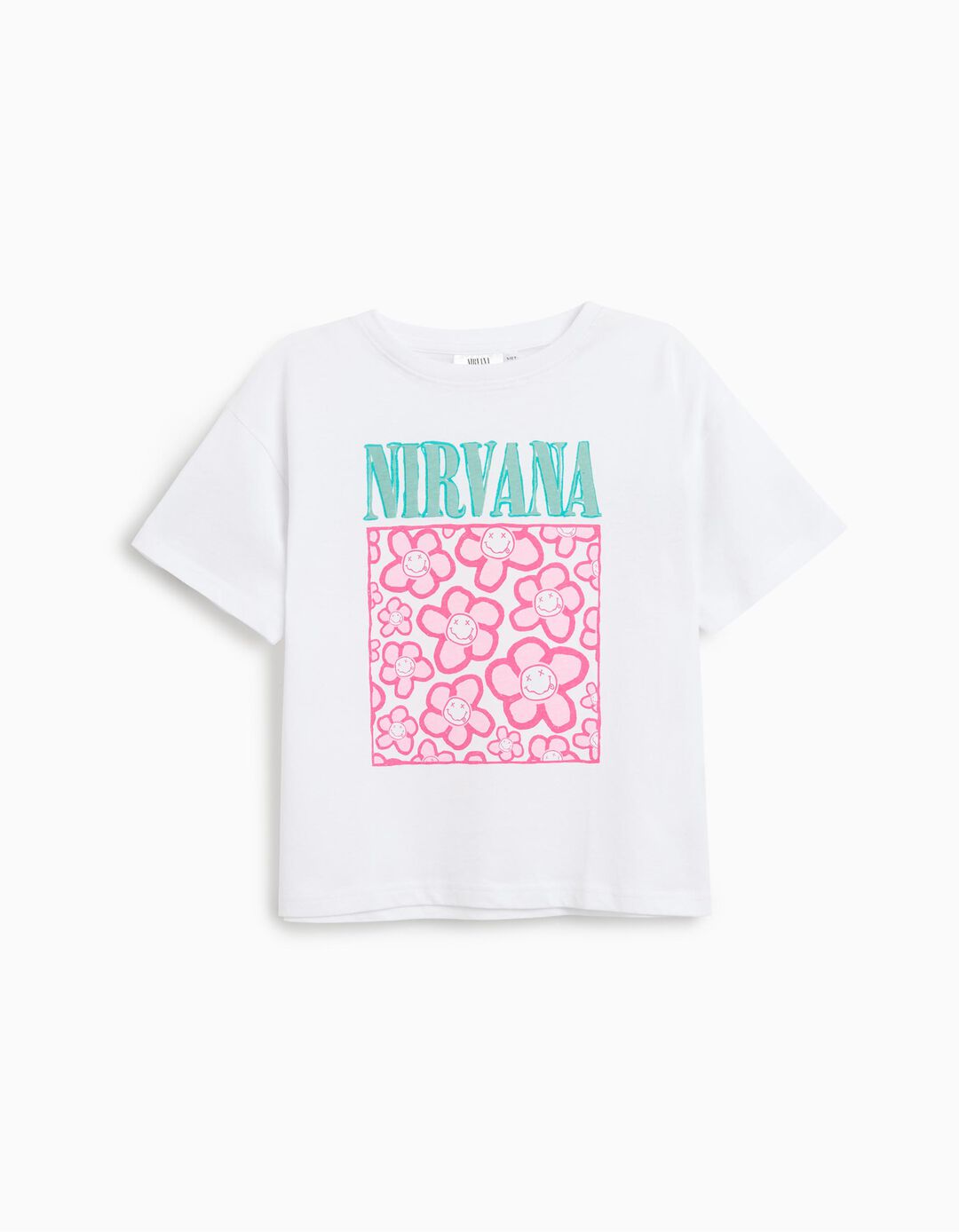 T-shirt 'Nirvana', Menina, Branco