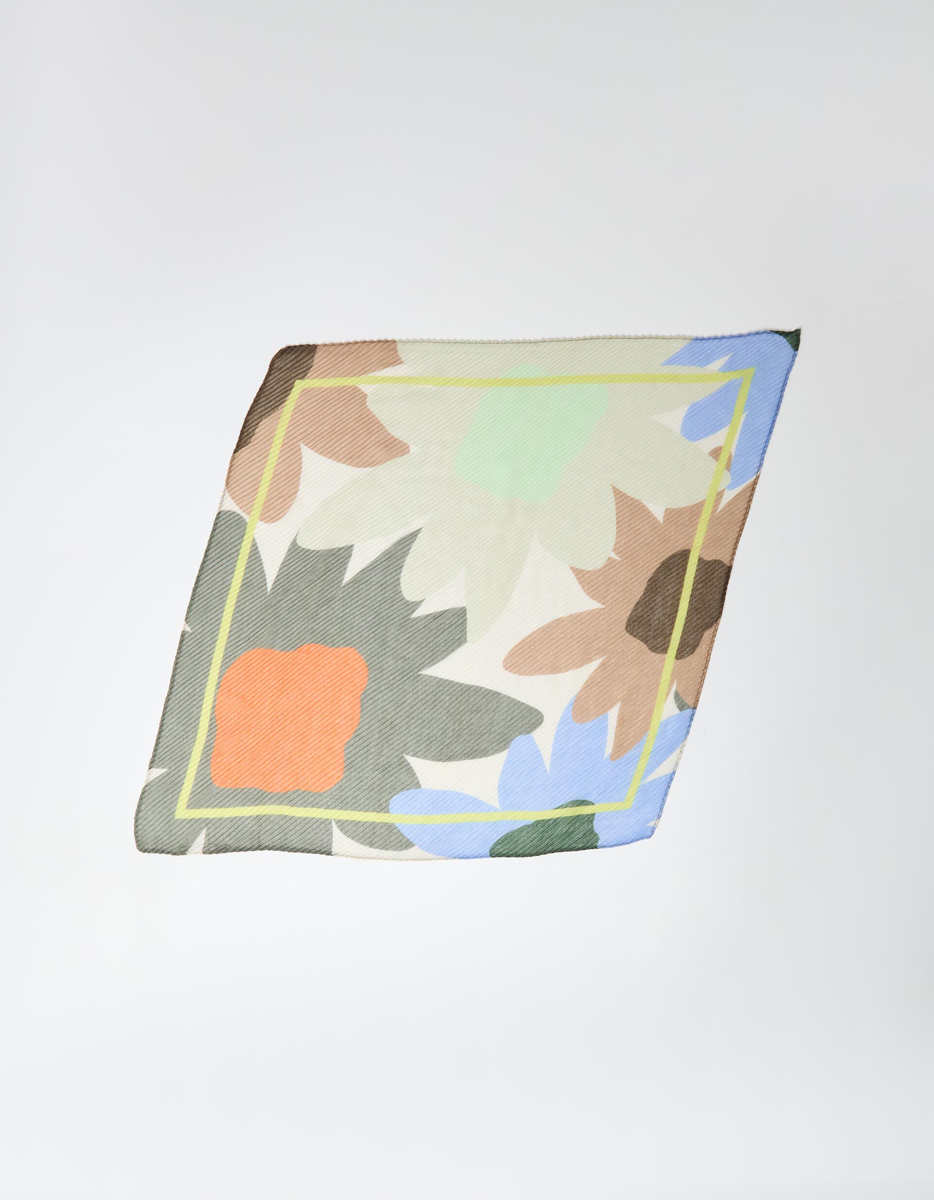 Comprar Online Len&ccedil;o Plissado Estampado Floral, Mulher, Verde