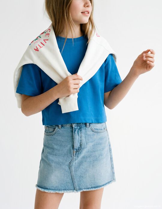 Comprar Online Saia de Ganga, Menina, Azul Claro
