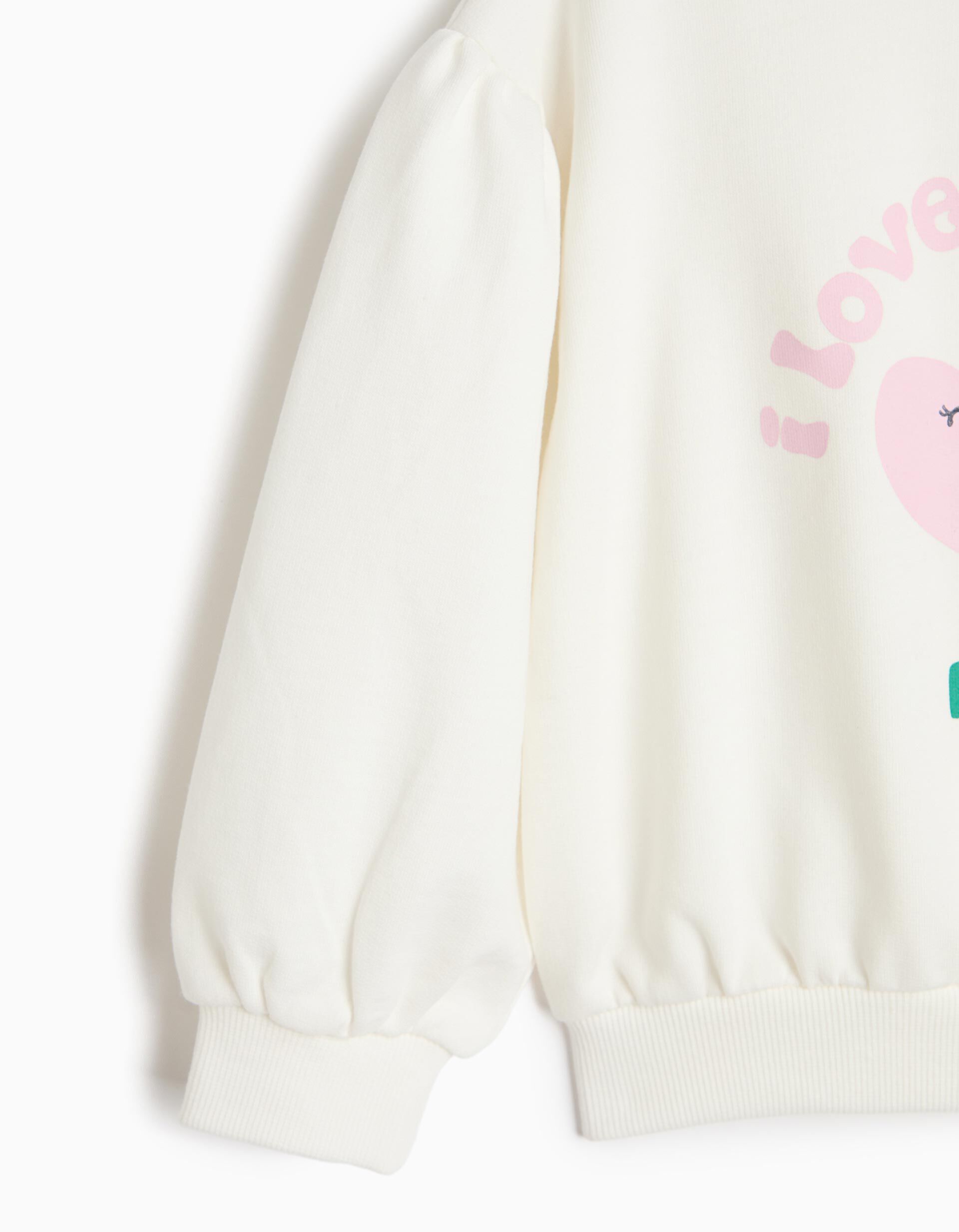 Comprar Online Sweatshirt De Felpa Estampada, Menina, Branco