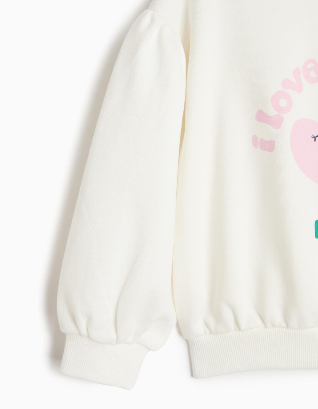 Sweatshirt De Felpa Estampada, Menina, Branco