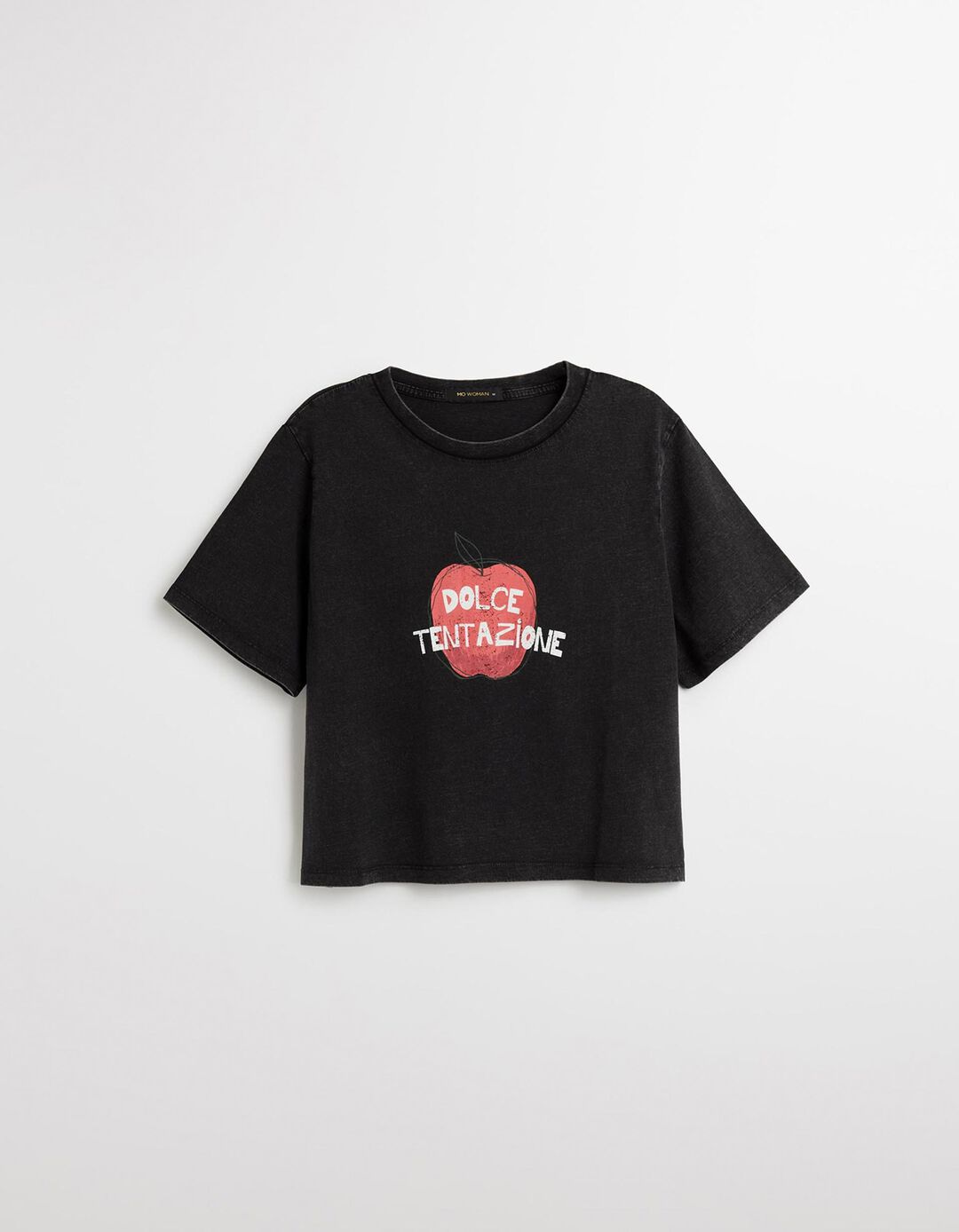 T-shirt Print, Mulher, Cinzento Escuro