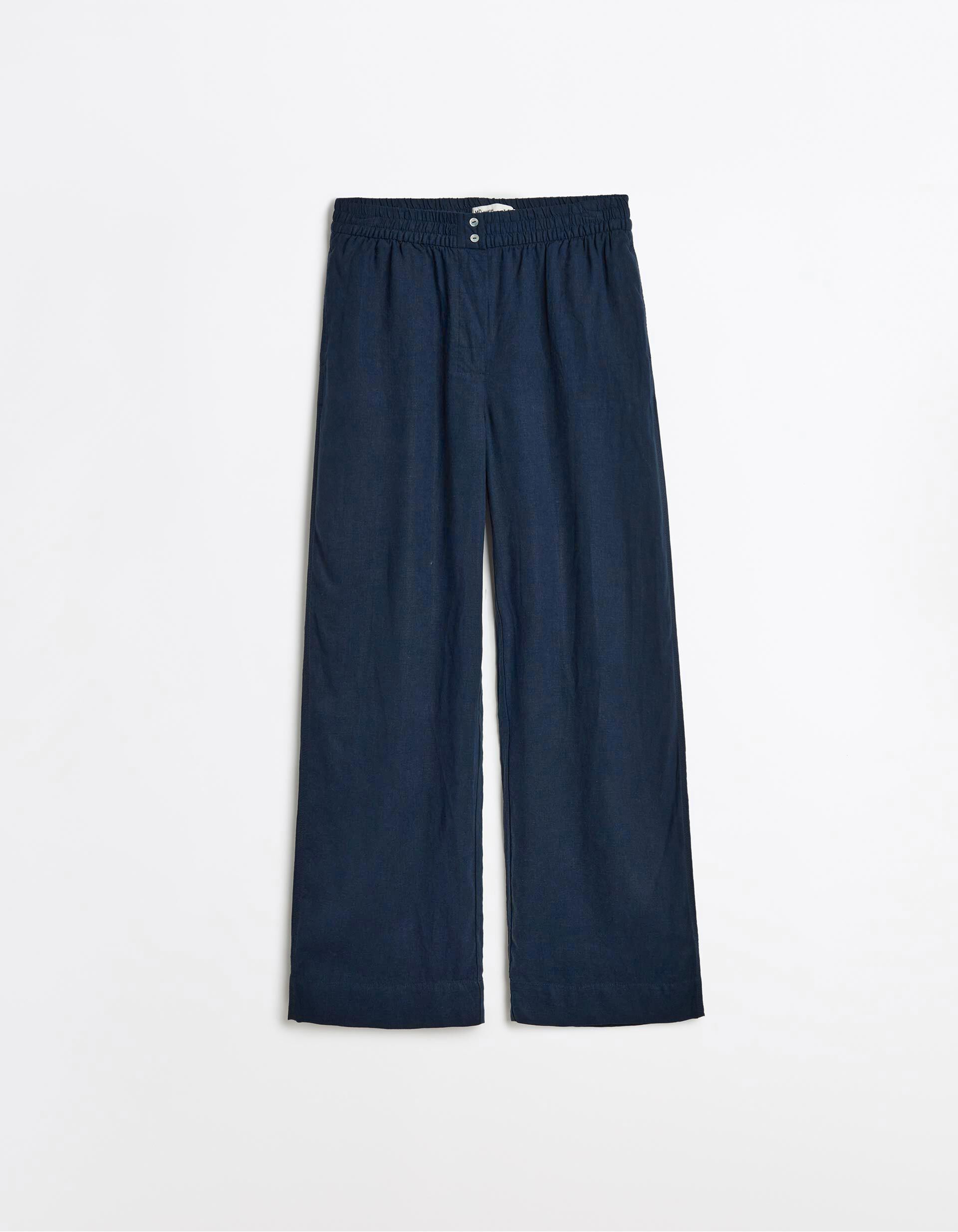 Comprar Online Cal&ccedil;as com Linho, Mulher, Azul Escuro