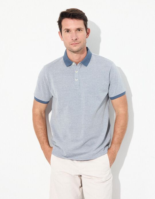 Comprar Online Polo Piquet Manga Curta, Homem, Azul