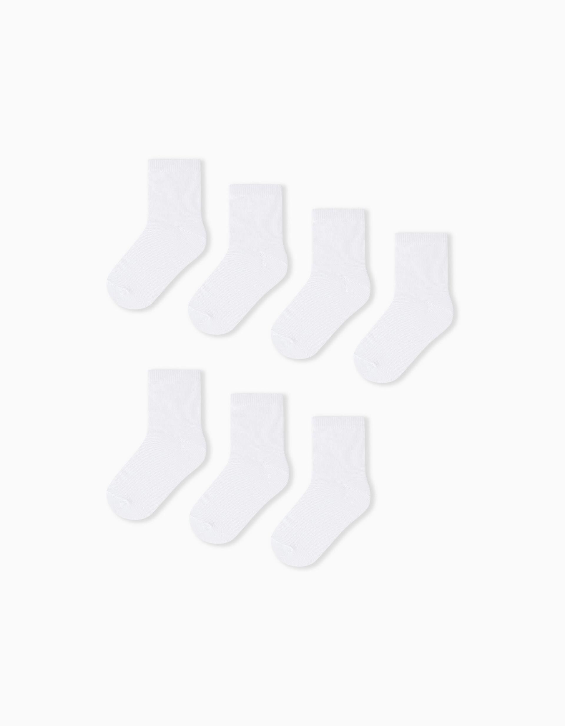 Comprar Online Pack 7 Pares de Meias, Crian&ccedil;a, Branco