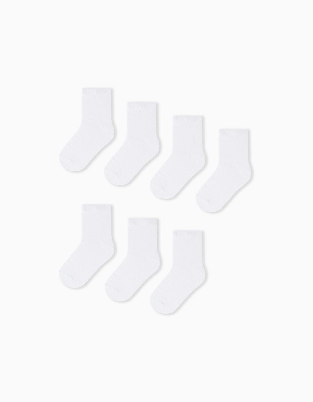 Pack 7 Pares de Meias, Criança, Branco