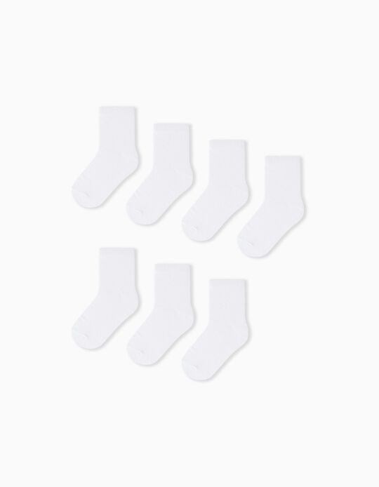 Comprar Online Pack 7 Pares de Meias, Criança, Branco