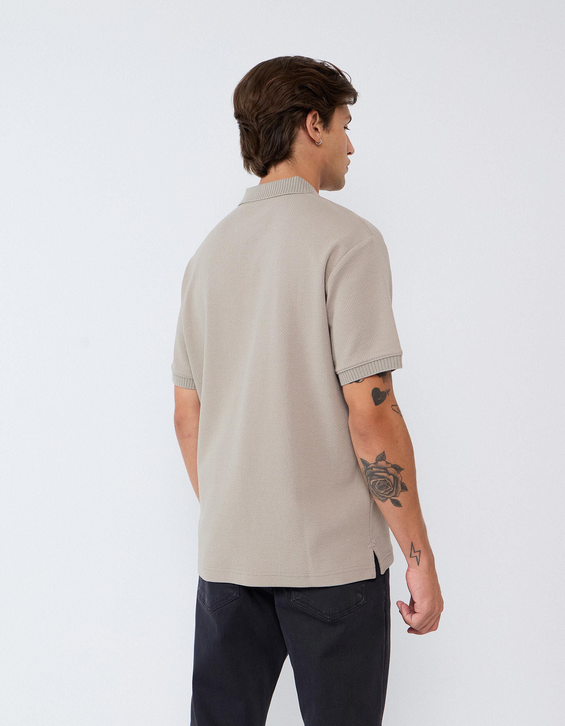 Comprar Online Polo Manga Curta, Homem, Bege Escuro
