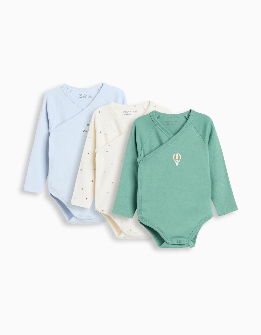 Pack 3 Bodies Quimono, Menino, Multicor