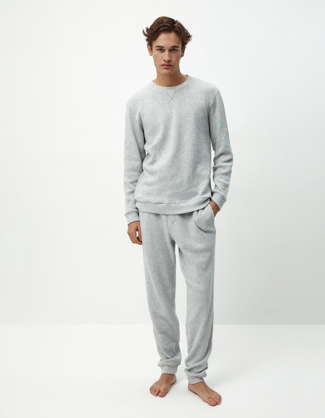 Pijama, Homem, Cinzento Claro