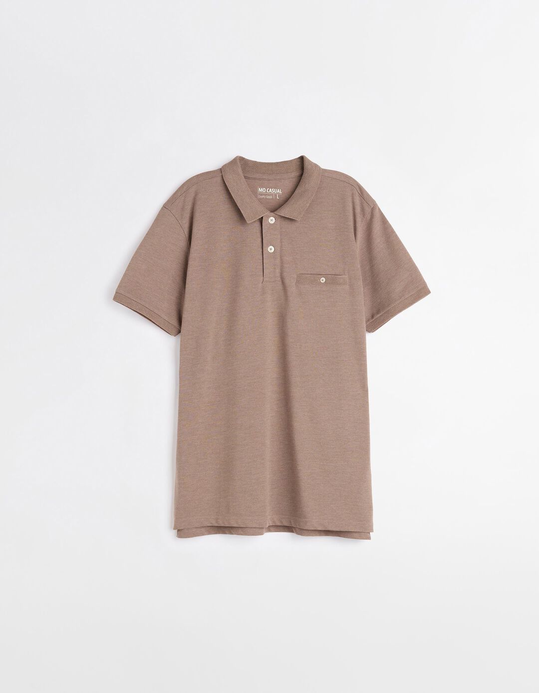 Polo de Manga Curta, Homem, Castanho