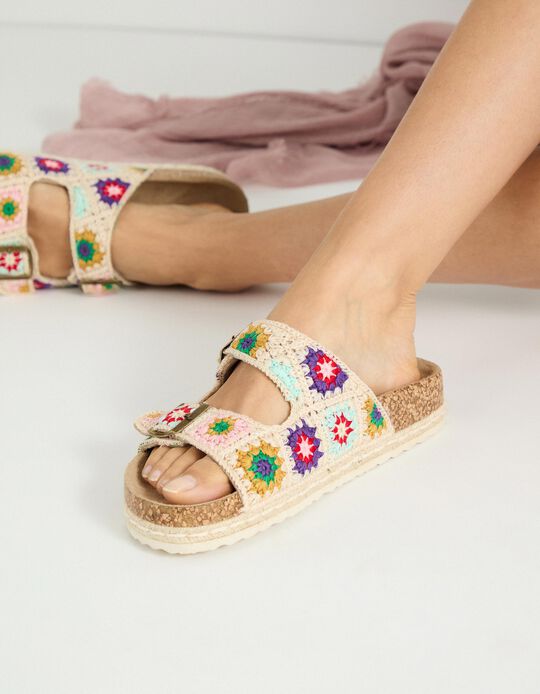 Comprar Online Sandália Crochet, Mulher, Bege 
