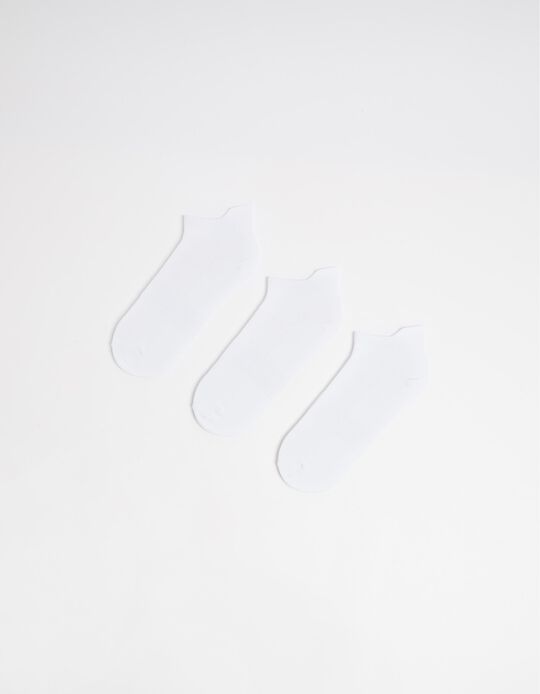 Comprar Online Pack 3 Pares de Meias Desporto, Homem, Branco