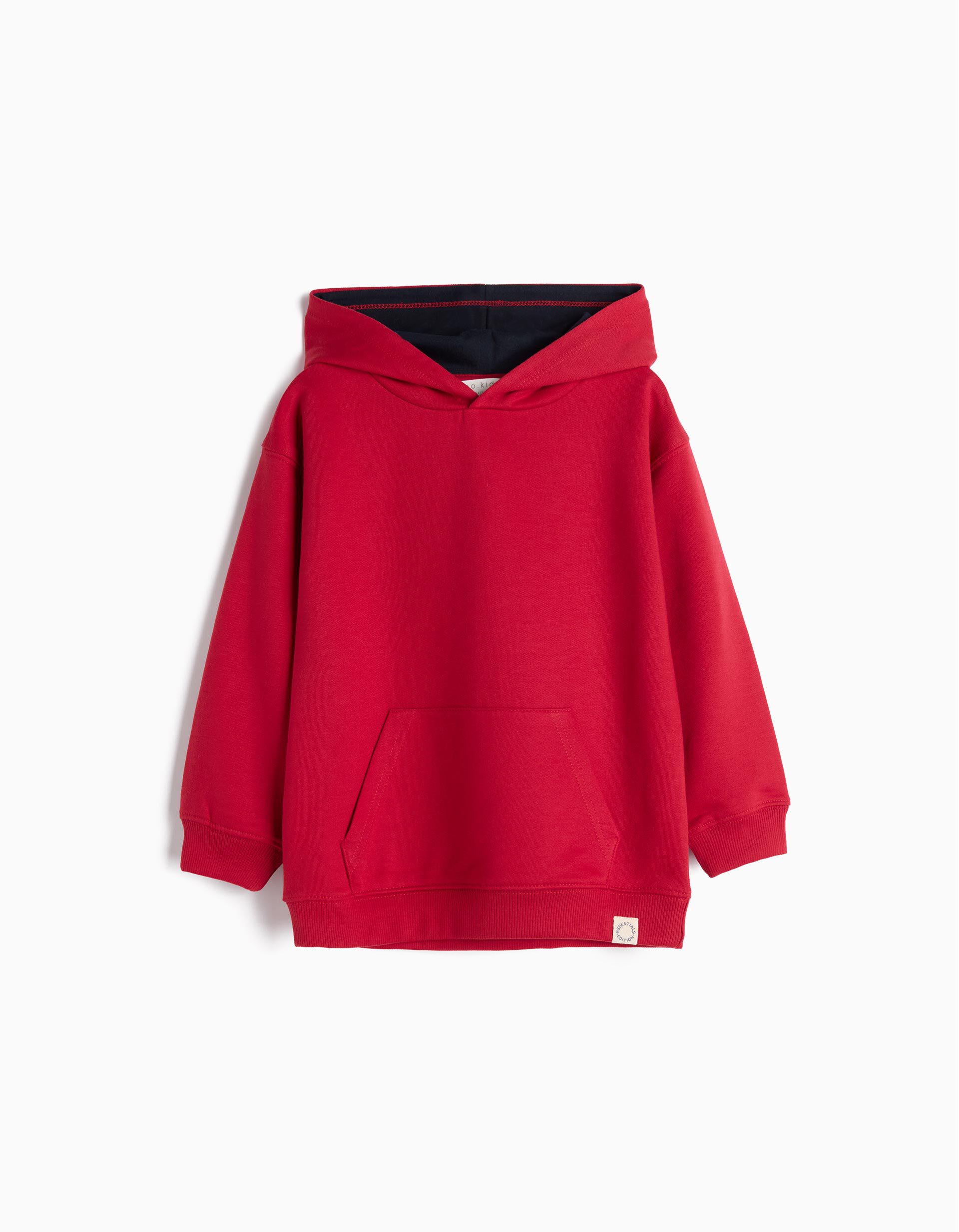Comprar Online Sweatshirt com Capuz, Menino, Vermelho Escuro