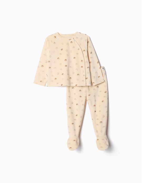 Comprar Online Pijama Aveludado Estampado, Bebé, Bege