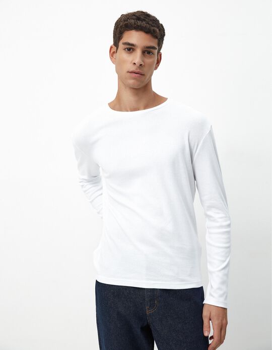 Comprar Online Camisola Interior de Manga Comprida, Homem, Branco