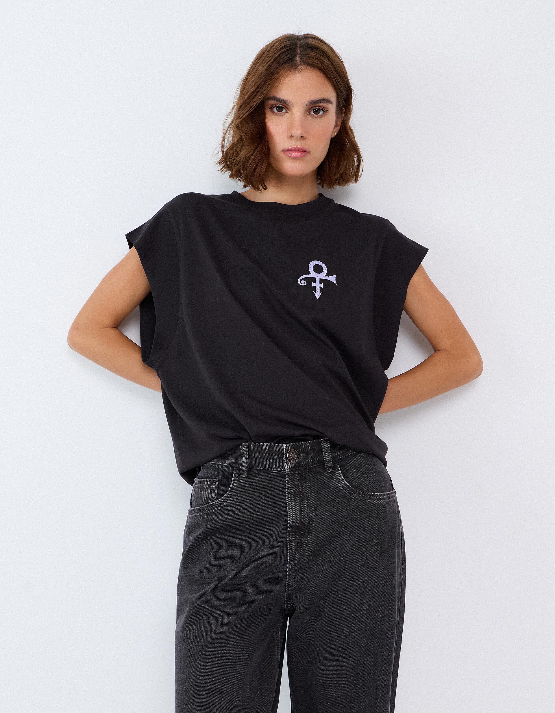Comprar Online T-shirt 'Purple Rain', Mulher, Cinzento Escuro