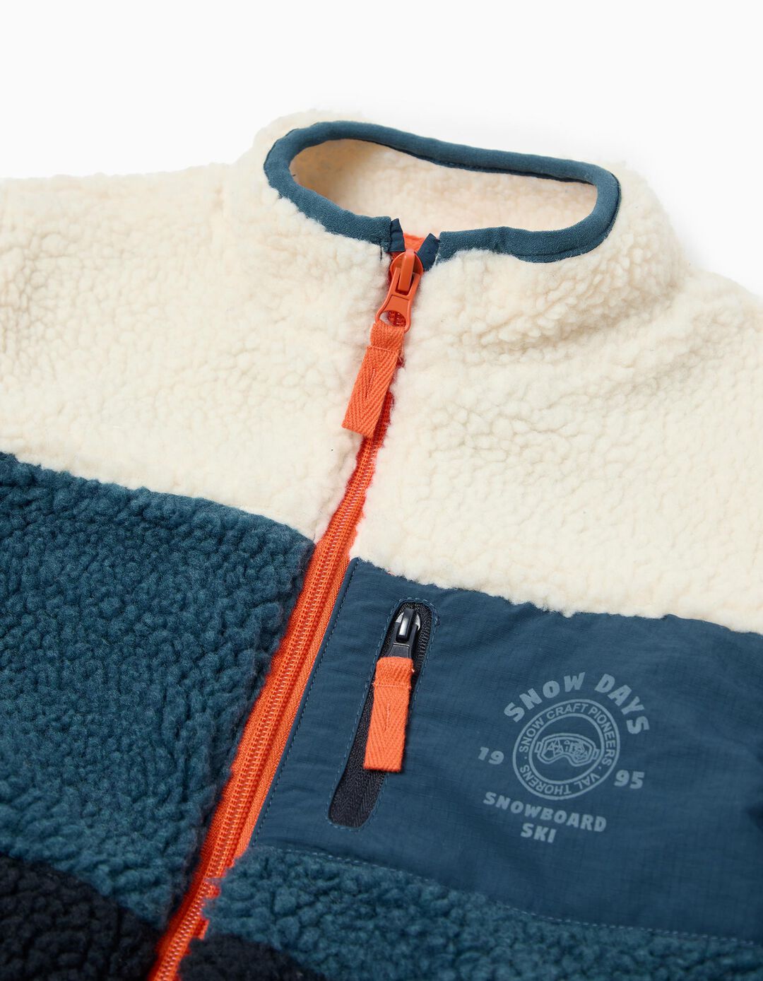 Casaco de Sherpa, Menino, Azul Escuro