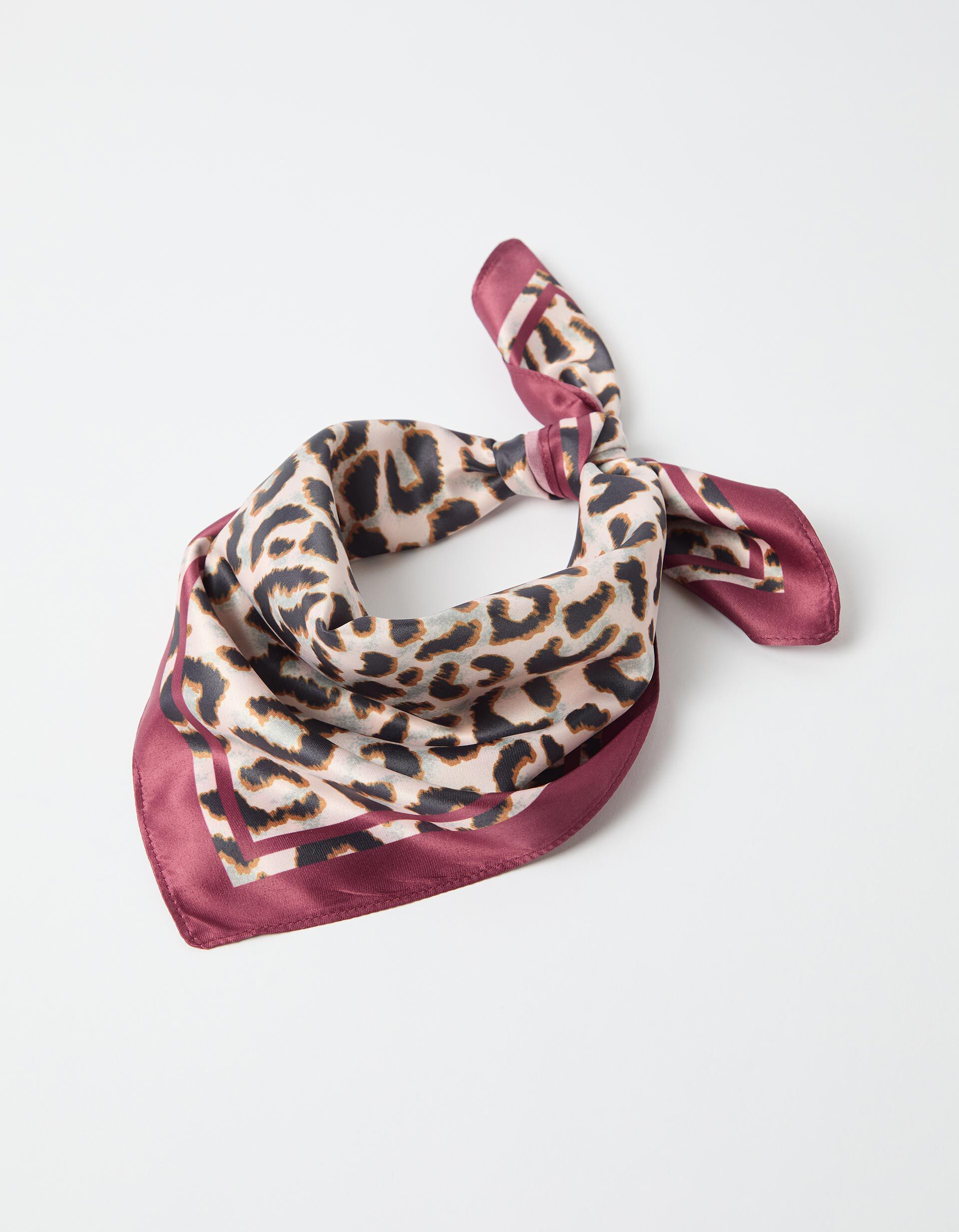 Comprar Online Len&ccedil;o Animal Print, Mulher, Vermelho Escuro